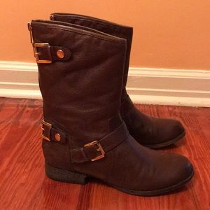 Steve Madden Enngage Brown Leather Boots